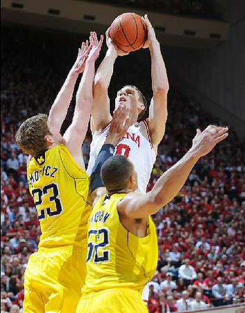 Evan Smotrycz (23) and Jordan Morgan (52)