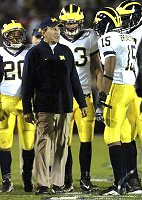 Lloyd Carr, Steve Breaston, Michael Hart, and Mike Massey