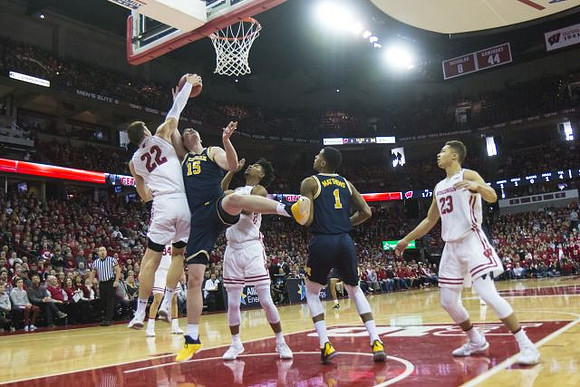 Jon Teske (15) and Charles Matthews (1)