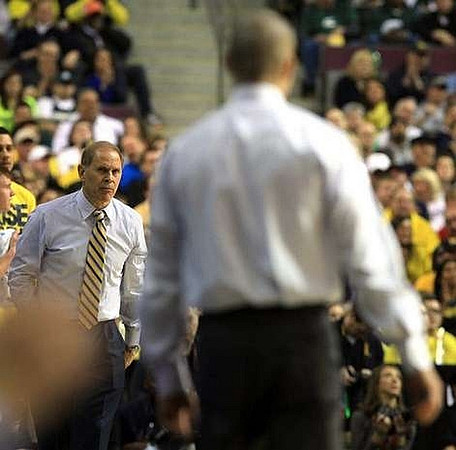 John Beilein and Virginia Commonwealth Head Coach Shaka Smart