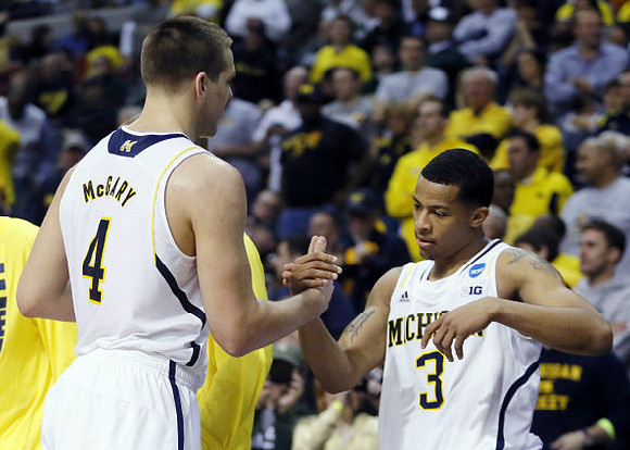 Mitch McGary (4) and Trey Burke (3)