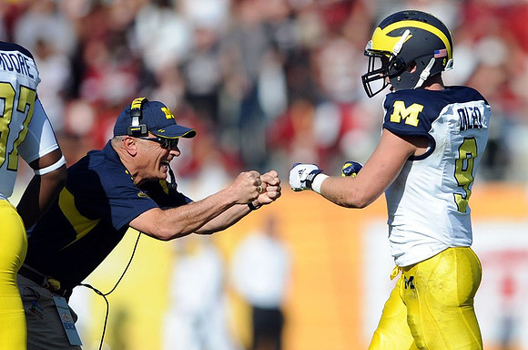 Brandon Moore (87), Dan Ferrigno, and Drew Dileo (9)