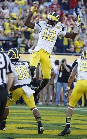 Jeremy Gallon (10), Devin Gardner (12), and Roy Roundtree (21)