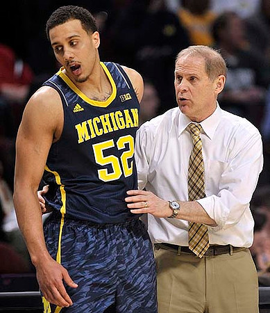 Jordan Morgan (52) and John Beilein