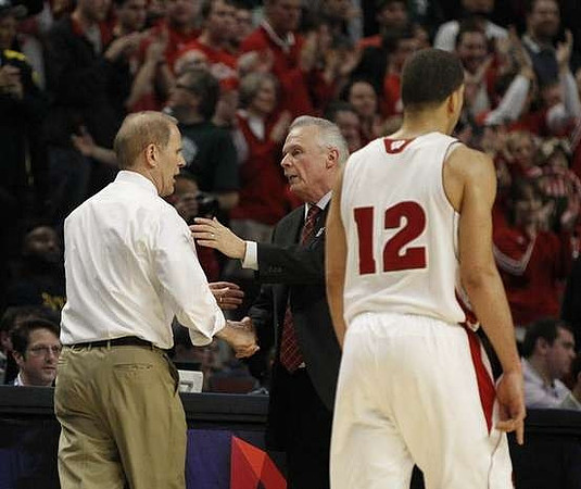 John Beilein and Wisconsin Head Coach Bo Ryan
