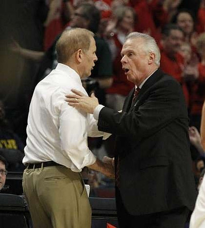 John Beilein and Wisconsin Head Coach Bo Ryan