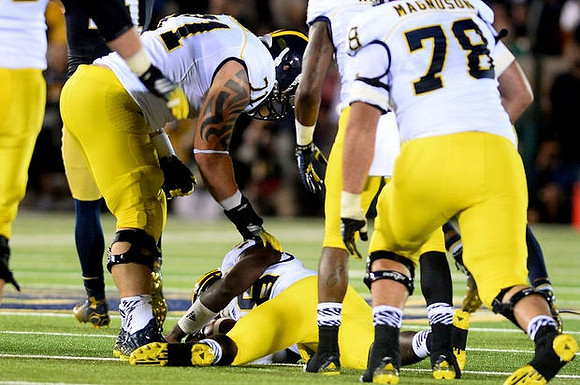 Ben Braden (71), Devin Gardner (98), and Erik Magnuson (78)