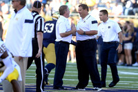 Notre Dame Coach Brian Kelly and Brady Hoke