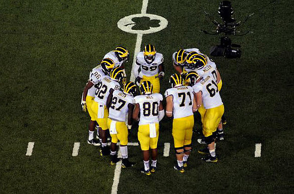 Jehu Chesson (86), Amara Darboh (82), Derrick Green (27), Khalid Hill (80), Ben Braden (71), Graham Glasgow (61), Jack Miller (60), and Devin Gardner (98)