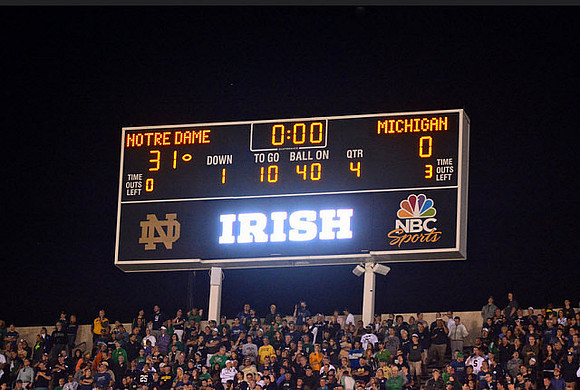 Final Score Notre Dame Stadium