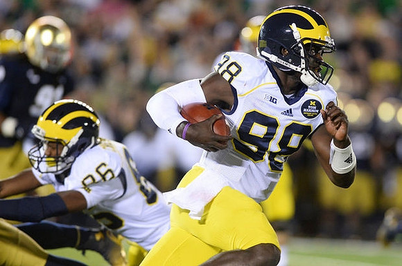 Jehu Chesson (86) and Devin Gardner (98)