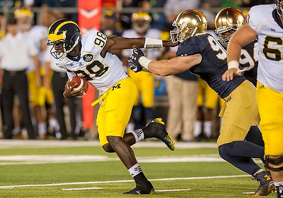 Devin Gardner (98) and Jack Miller (60)