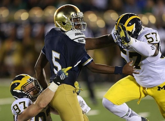 Brennen Beyer (97) and Frank Clark (57)