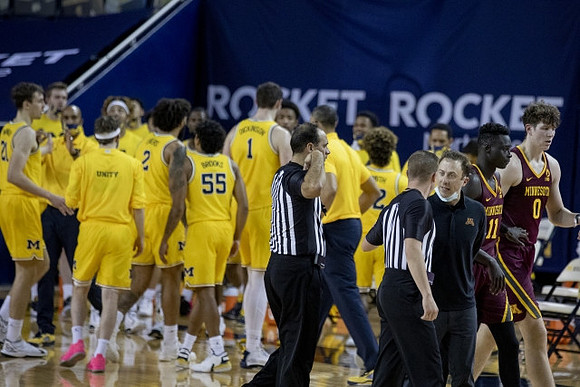 Michigan Team and Minnesota Head Coach Richard Pitino