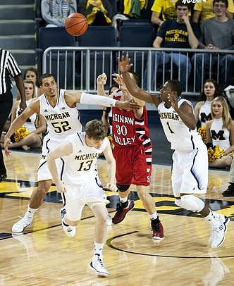 Jordan Morgan (52), Matt Vogrich (13), and Glenn Robinson III (1)