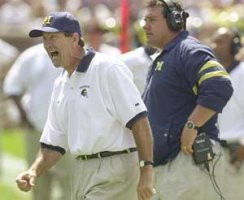 Lloyd Carr and Brady Hoke