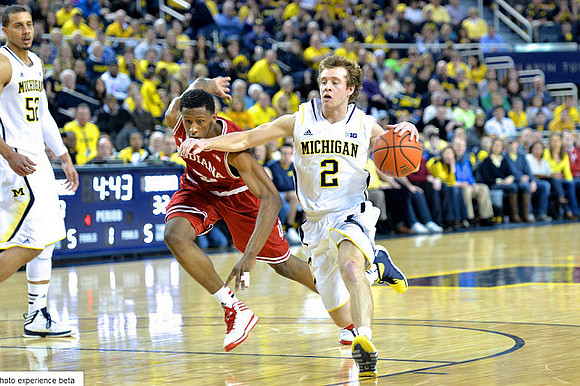 Jordan Morgan (52) and Spike Albrecht (2)