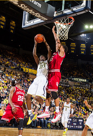 Caris LeVert (23) and Glenn Robinson III (1)