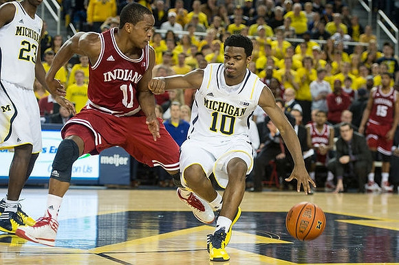 Caris LeVert (23) and Derrick Walton Jr. (10)