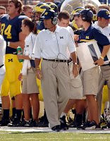 Pat Massey (94) and Lloyd Carr