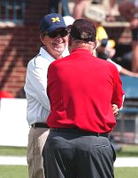 Lloyd Carr and Joe Novak