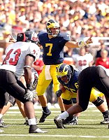 Chad Henne (7) and Leo Henige (65)