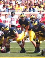 Chad Henne (7), Adam Kraus (57), Michael Hart (20), Leo Henige (65), and Matt Lentz (67)