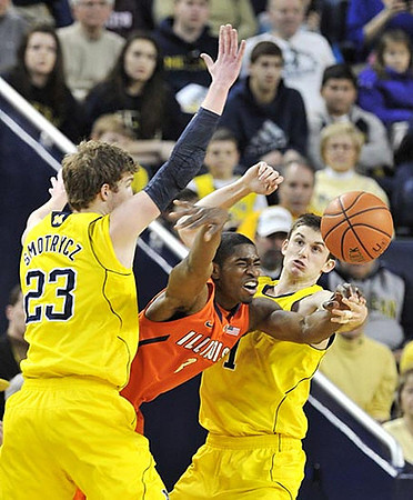 Evan Smotrycz (23) and Stu Douglass (1)