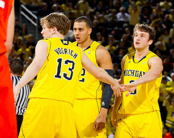 Matt Vogrich (13), Jordan Morgan (52), and Zack Novak (0)