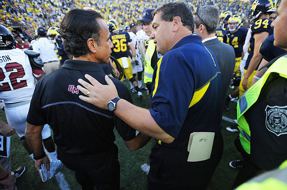 Charley Molnar and Brady Hoke