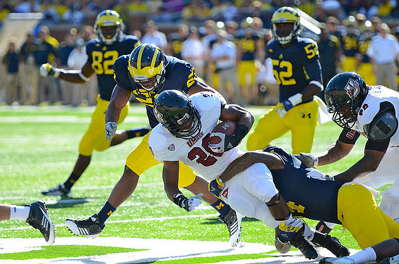 Amara Darboh (82), Floyd Simmons (23), Cameron Gordon (4), and Royce Jenkins-Stone (52)