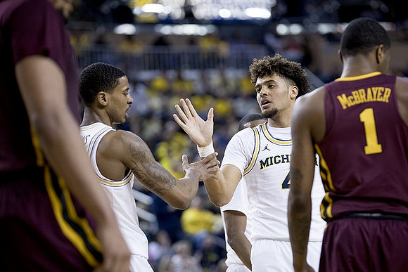 Charles Matthews (1) and Isaiah Livers (4)
