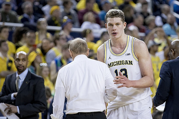 Saddi Washington, John Beilein, and Moritz Wagner (13)