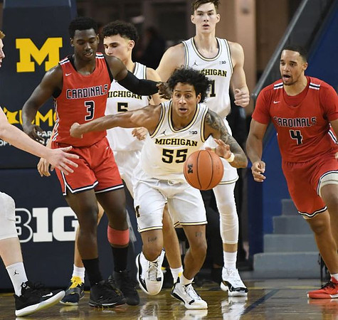 Eli Brooks (55), Adrien Nunez (5), and Colin Castleton (11)