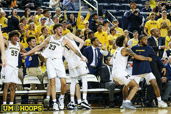 Eli Brooks (55), Brandon Johns Jr. (23), Colin Castleton (11), Isaiah Livers (2), Zavier Simpson (3), and Saddi Washington