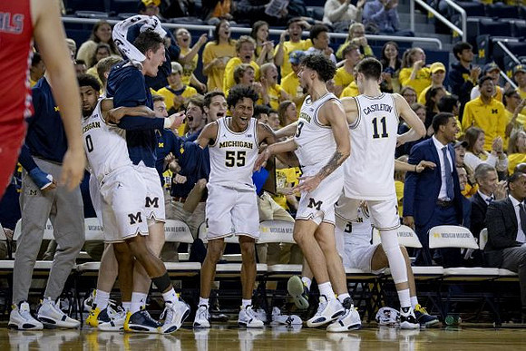 David DeJulius (0), Eli Brooks (55), Brandon Johns Jr. (23), and Colin Castleton (11)