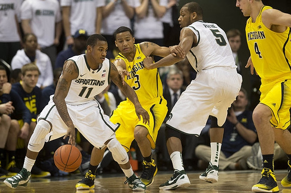 Trey Burke (3) and Mitch McGary (4)
