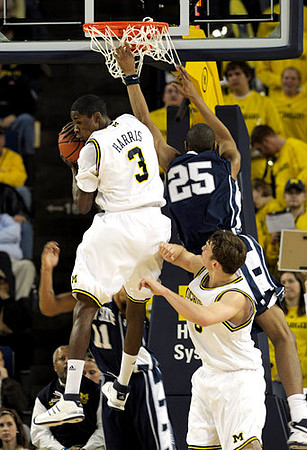 Manny Harris (3) and Zack Novak (0)