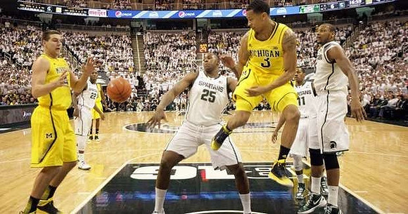 Mitch McGary (4) and Trey Burke (3)