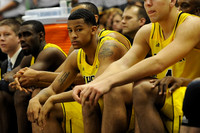 Tim Hardaway Jr. (10), Jon Horford (15), Trey Burke (3), and Mitch McGary (4)