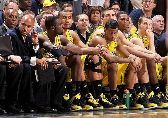 C.J. Lee, David Brandon, Tim Hardaway Jr. (10), Jon Horford (15), Trey Burke (3), Mitch McGary (4), Glenn Robinson III (1), and Nik Stauskas (11)