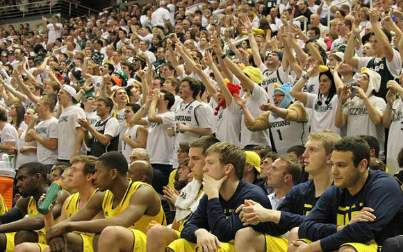 Tim Hardaway Jr. (10), Spike Albrecht (2), Glenn Robinson III (1), Mitch McGary (4), Matt Vogrich (13), Blake McLimans (22), and Josh Bartelstein (20)