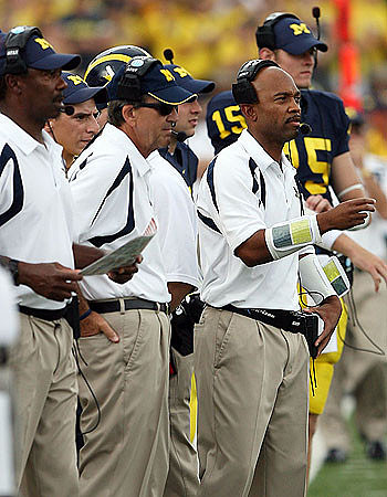 Fred Jackson, Lloyd Carr, Erik Campbell, and Ryan Mallett
