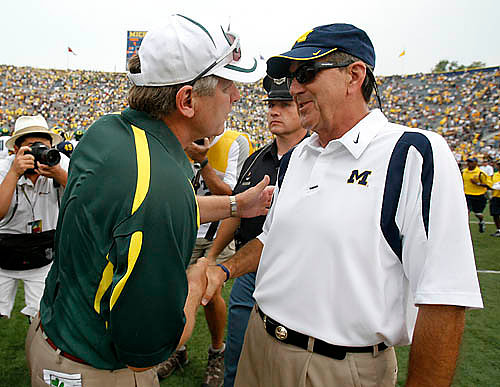 Mike Bellotti and Lloyd Carr