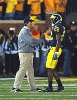 Lloyd Carr and Jamar Adams