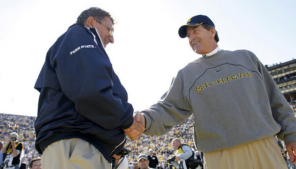 Joe Paterno and Lloyd Carr