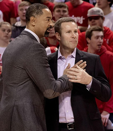 Juwan Howard and Nebraska Head Coach Fred Hoiberg