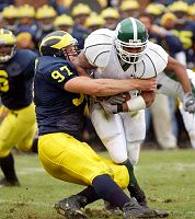 Shawn Lazarus (97) and Victor Hobson (6)