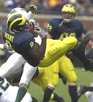 Jason Avant (8) and Bennie Joppru (83)