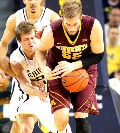 Spike Albrecht (2) and Jordan Morgan (52)